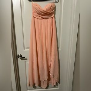 Strapless Peach Pink Dress